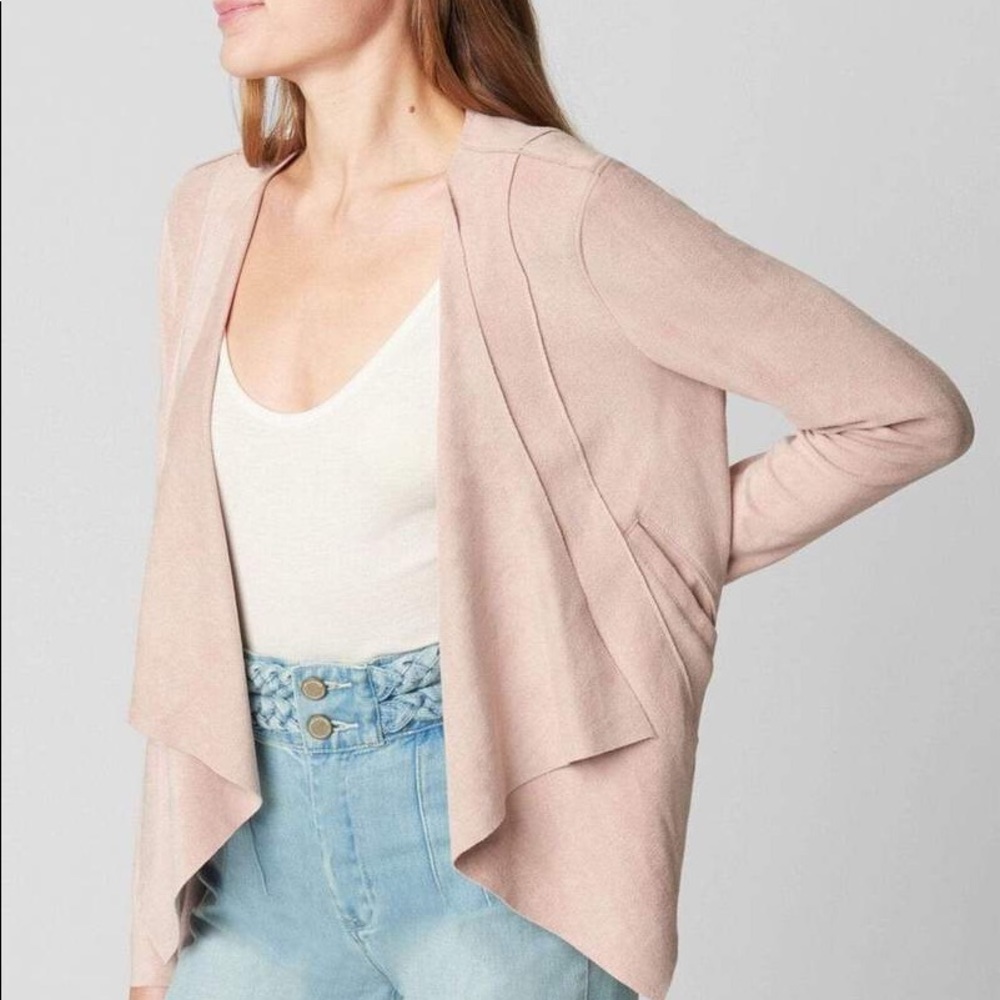 Anthropologie Blank NYC Faux Suede Drape Front Size Small EUC
